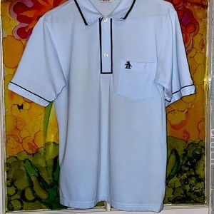 Penguin short sleeve light blue polo